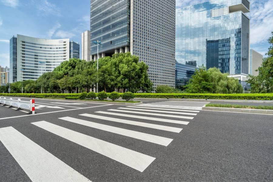Accesos de una zona en la ciudad